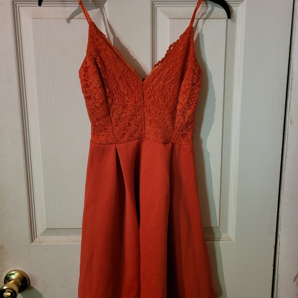 pink v neck Charlotte Russe dress
